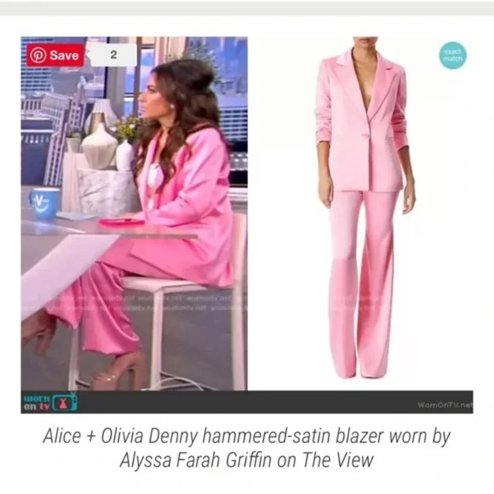 Alice + Olivia Deanna Satin-Finish Palazzo Pants - Size 4 NWT - Picture 5 of 13